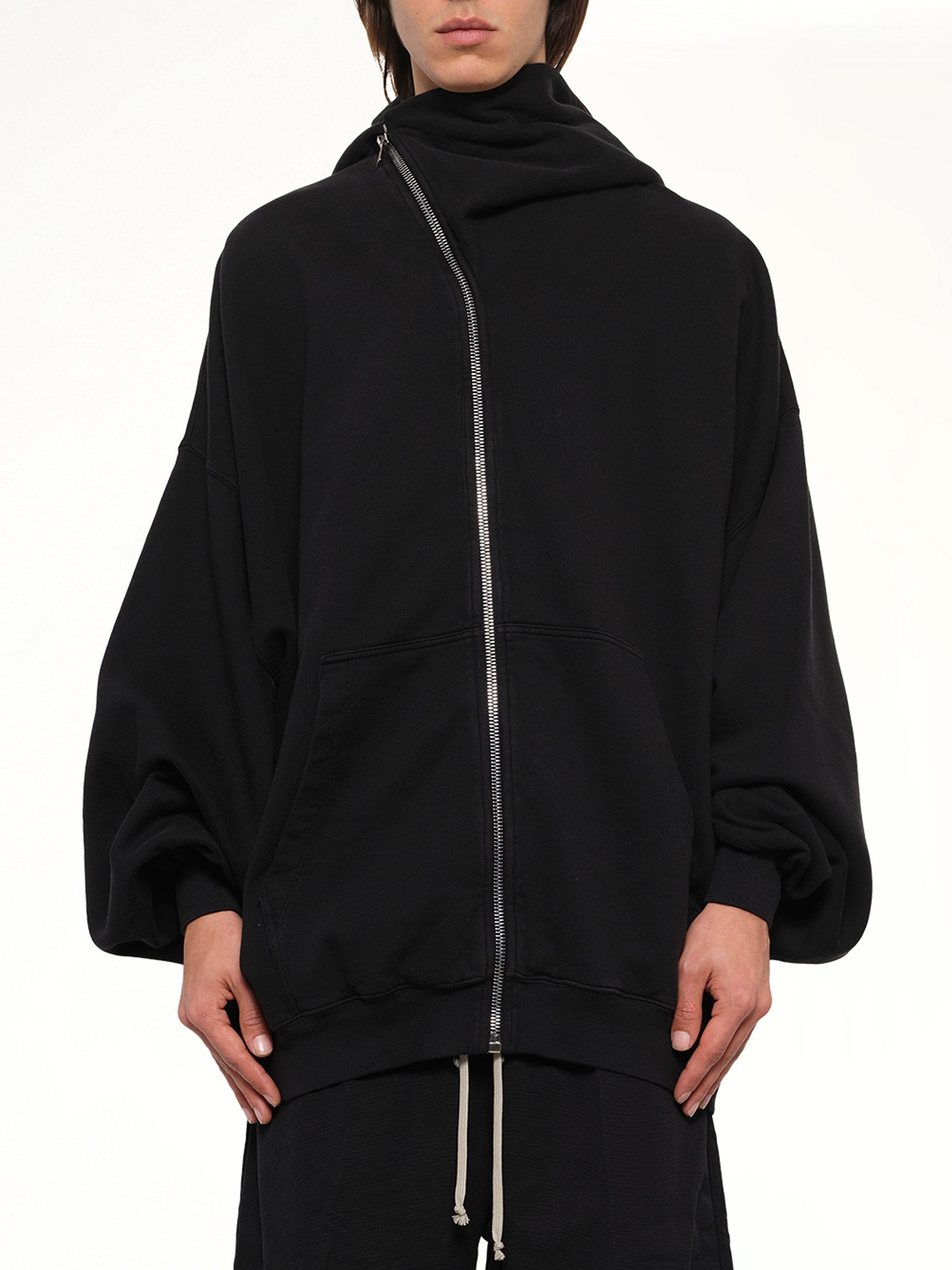 Furka Jersey Mountain Hun Hoodie in Black