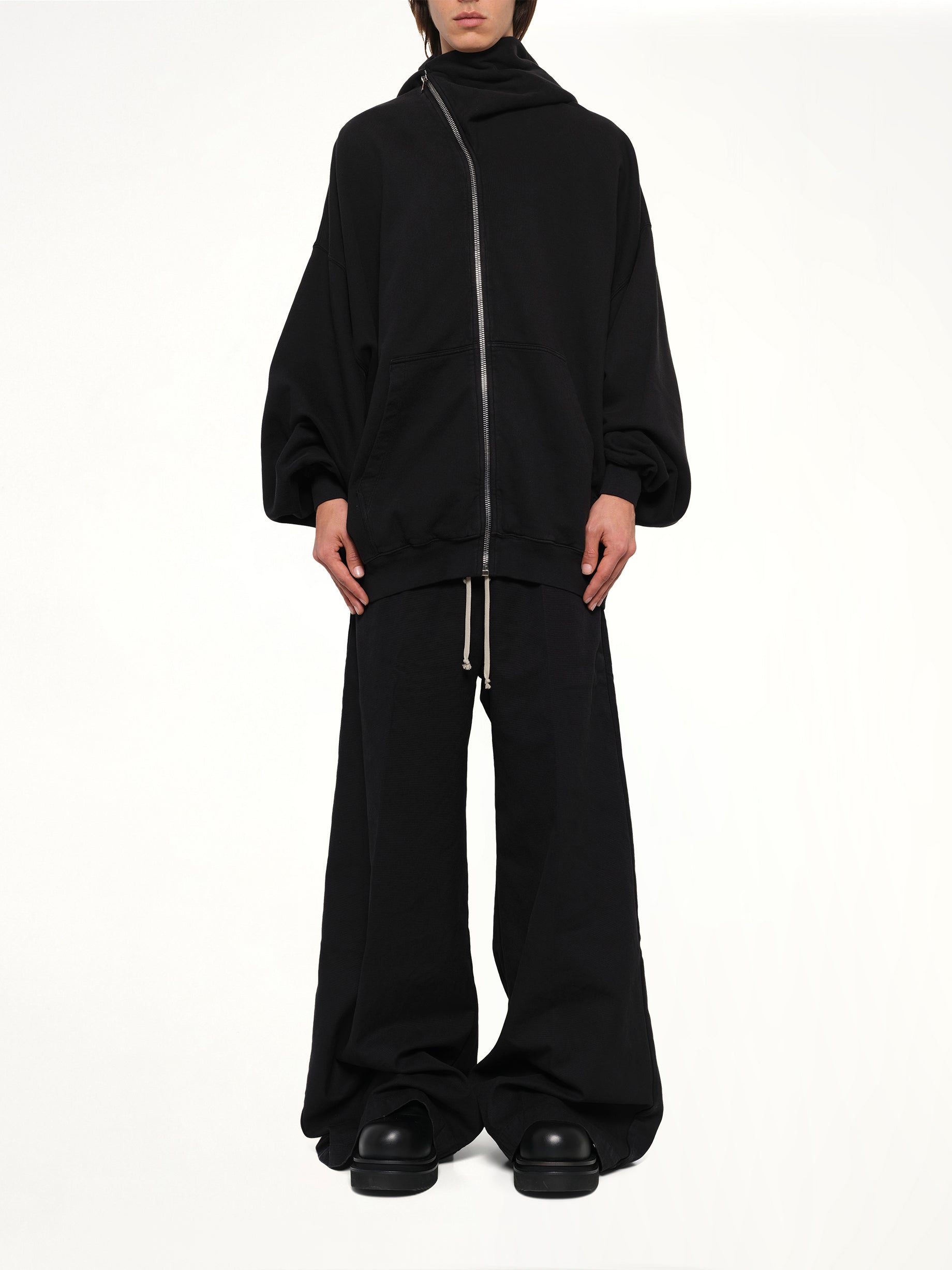 Furka Jersey Mountain Hun Hoodie in Black