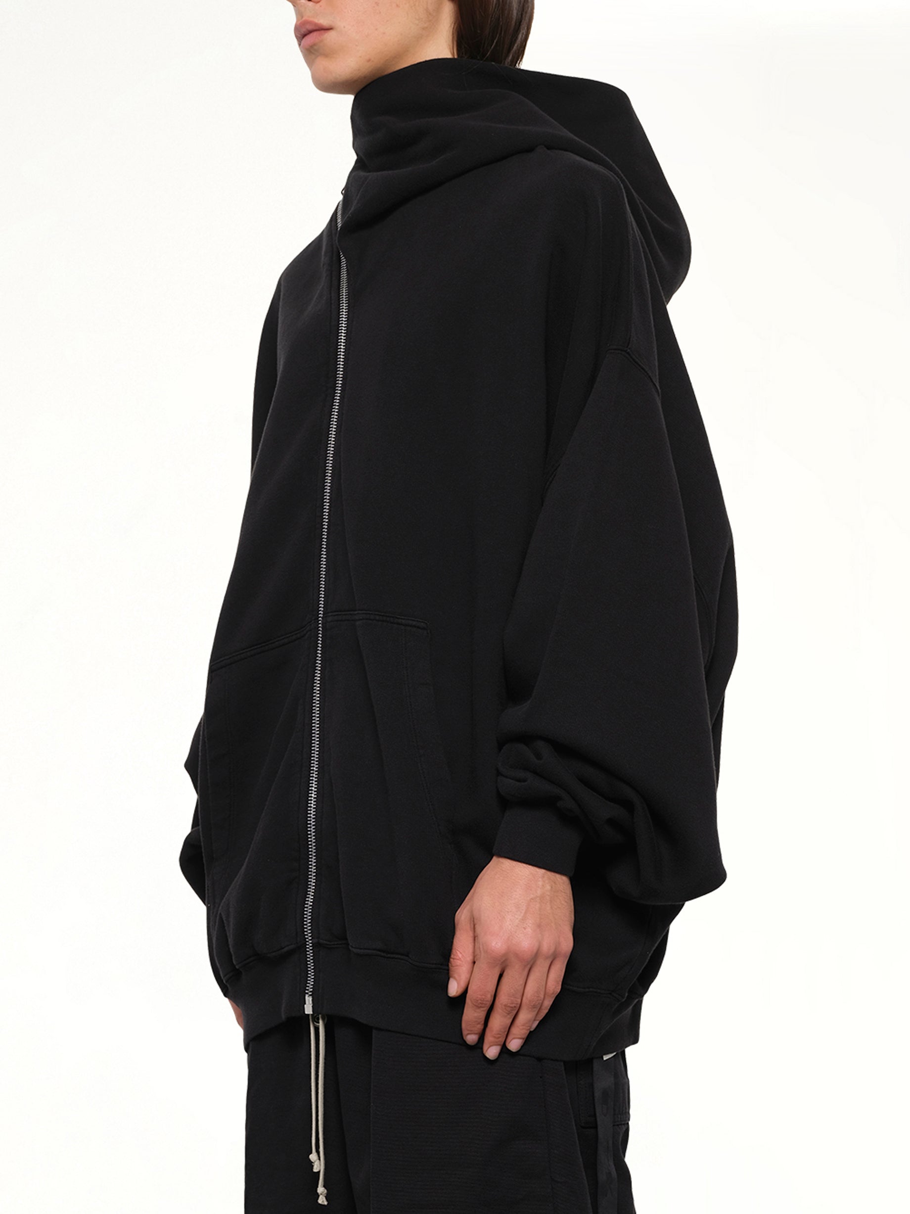 Furka Jersey Mountain Hun Hoodie in Black