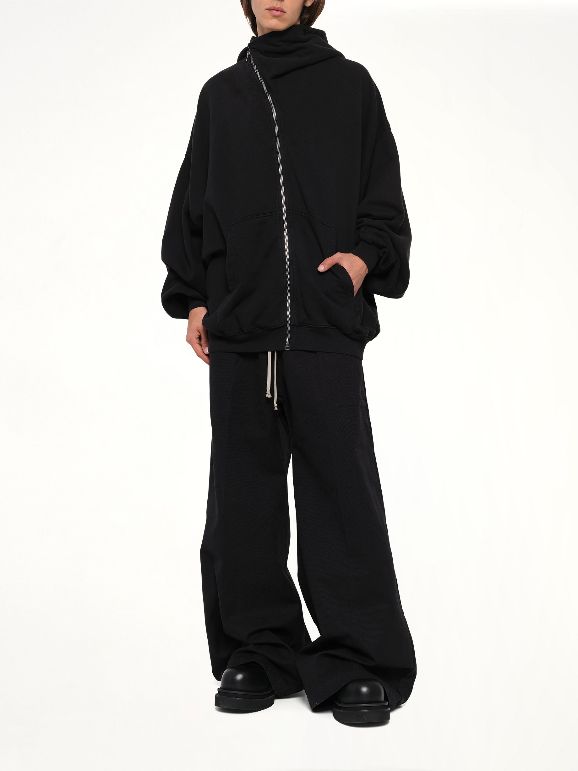 Furka Jersey Mountain Hun Hoodie in Black