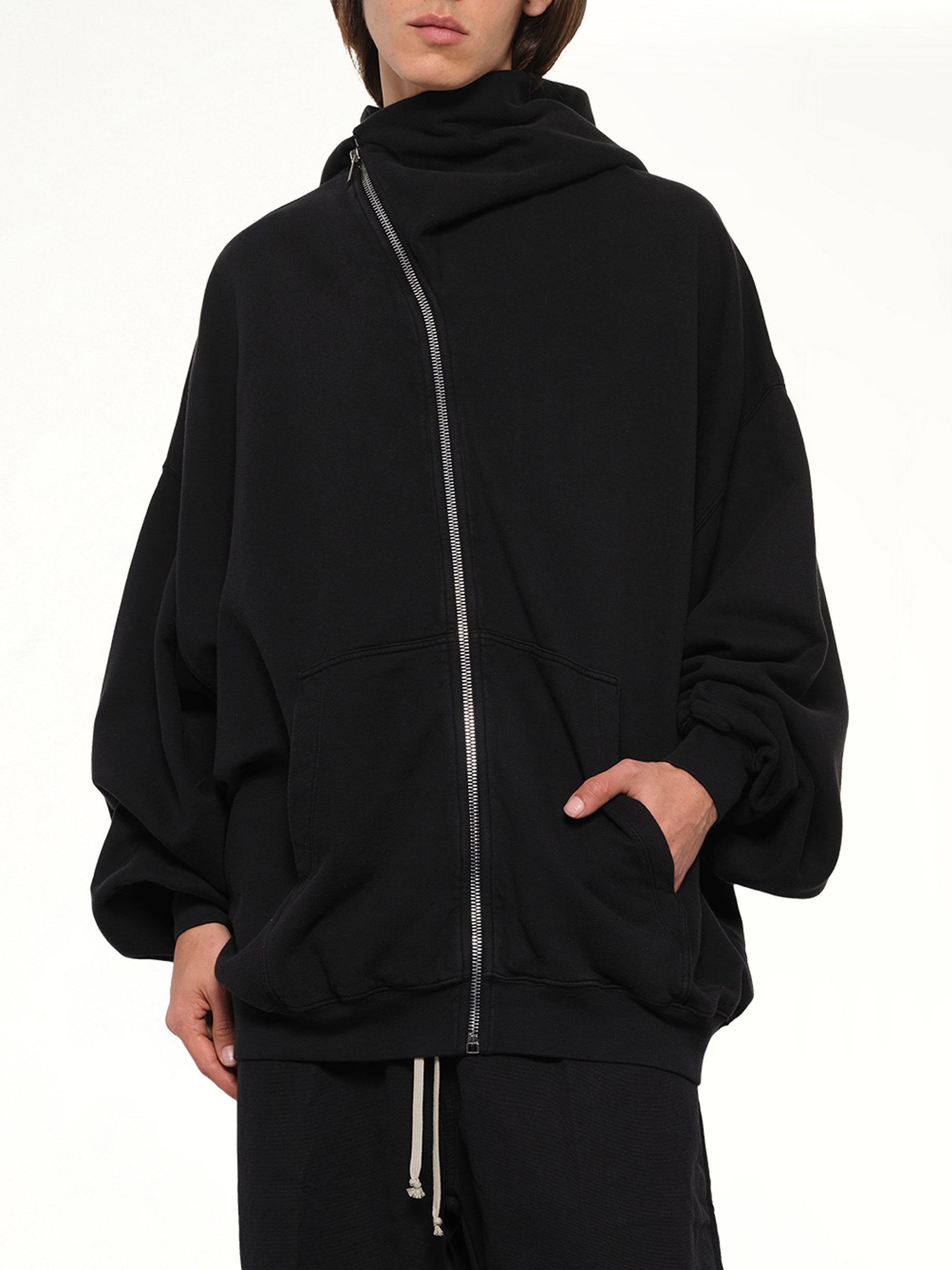 Furka Jersey Mountain Hun Hoodie in Black