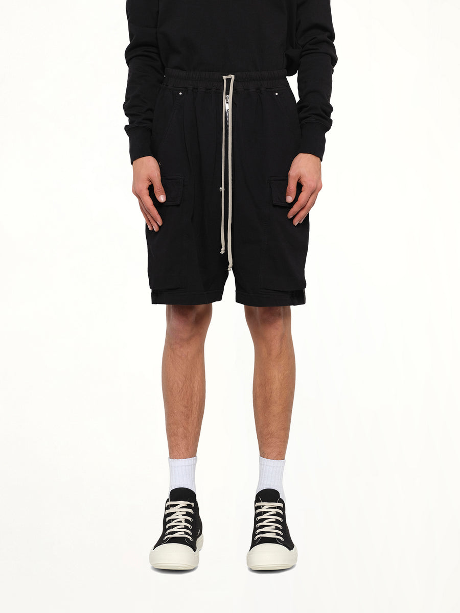 Heavy Jersey Cargobela Shorts in Black