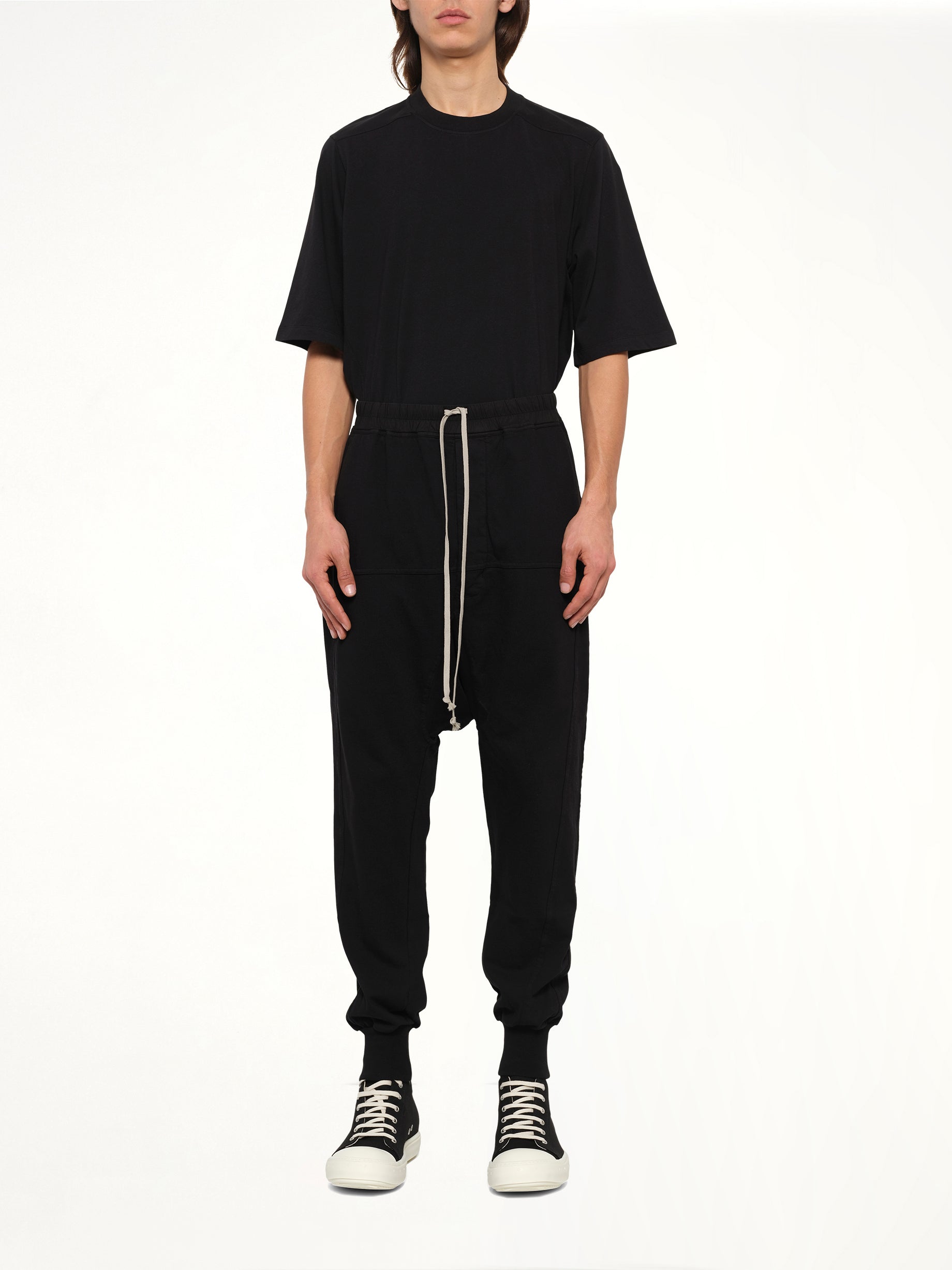 Heavy Jersey Prisoner Drawstring in Black