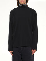 Logo Neck Top in Black