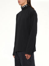 Logo Neck Top in Black