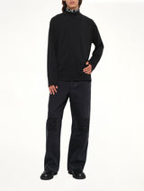 Logo Neck Top in Black