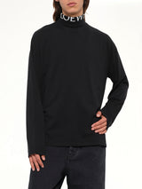 Logo Neck Top in Black