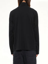 Logo Neck Top in Black