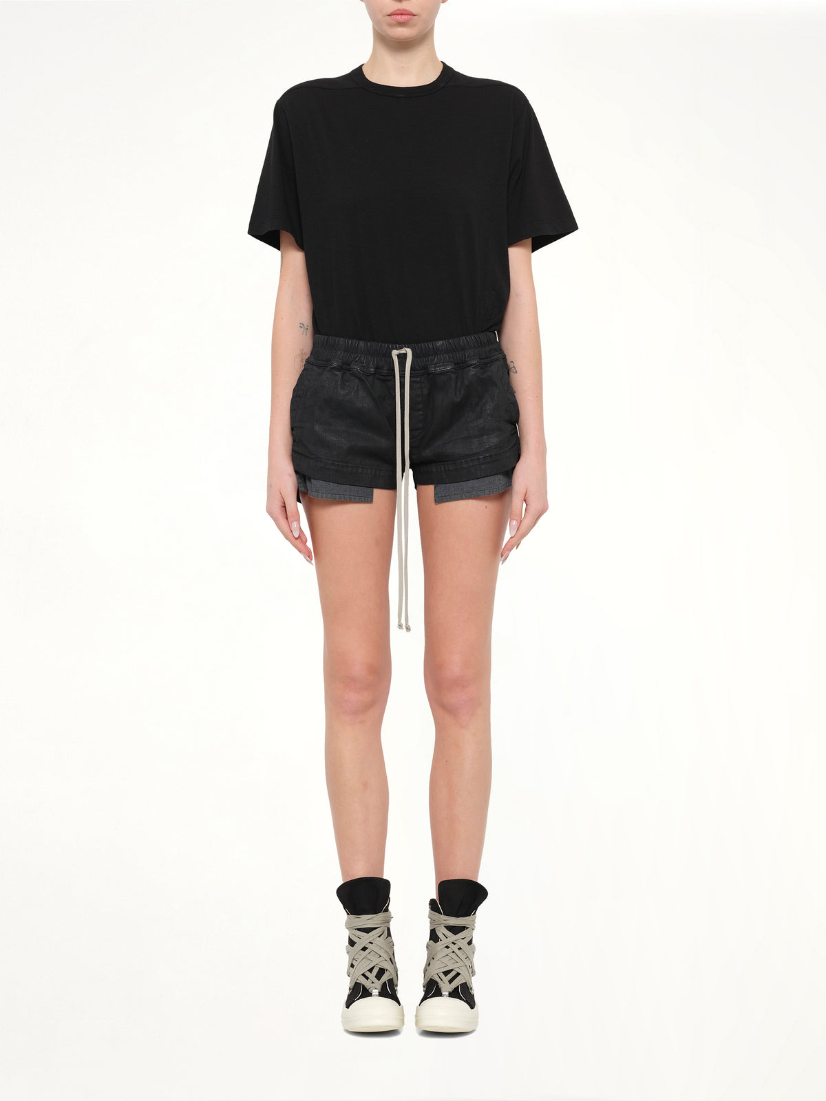 Stretch Denim FOG Boxers in Black Wax