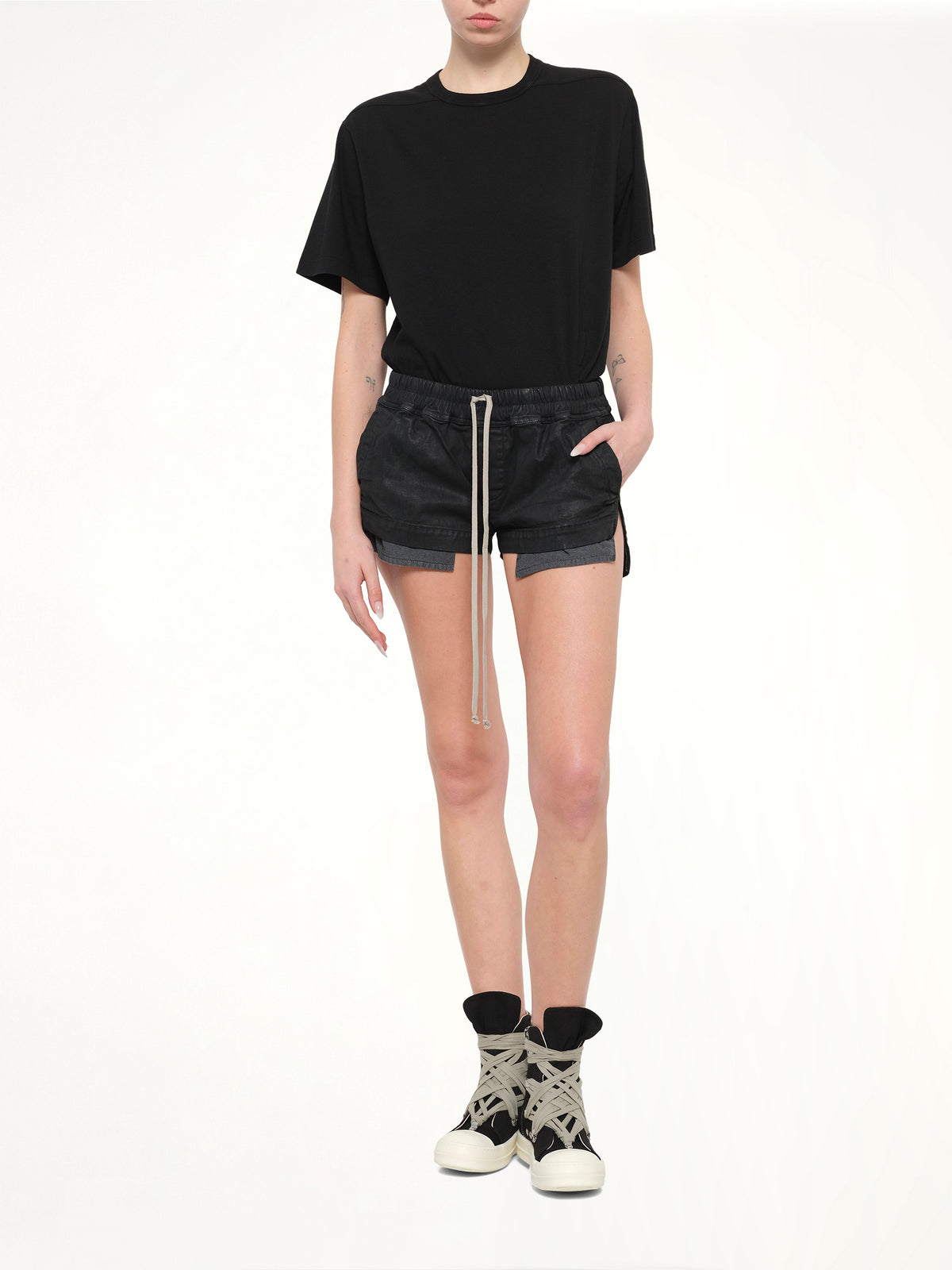 Stretch Denim FOG Boxers in Black Wax