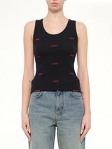 Tank Top in Black/Red