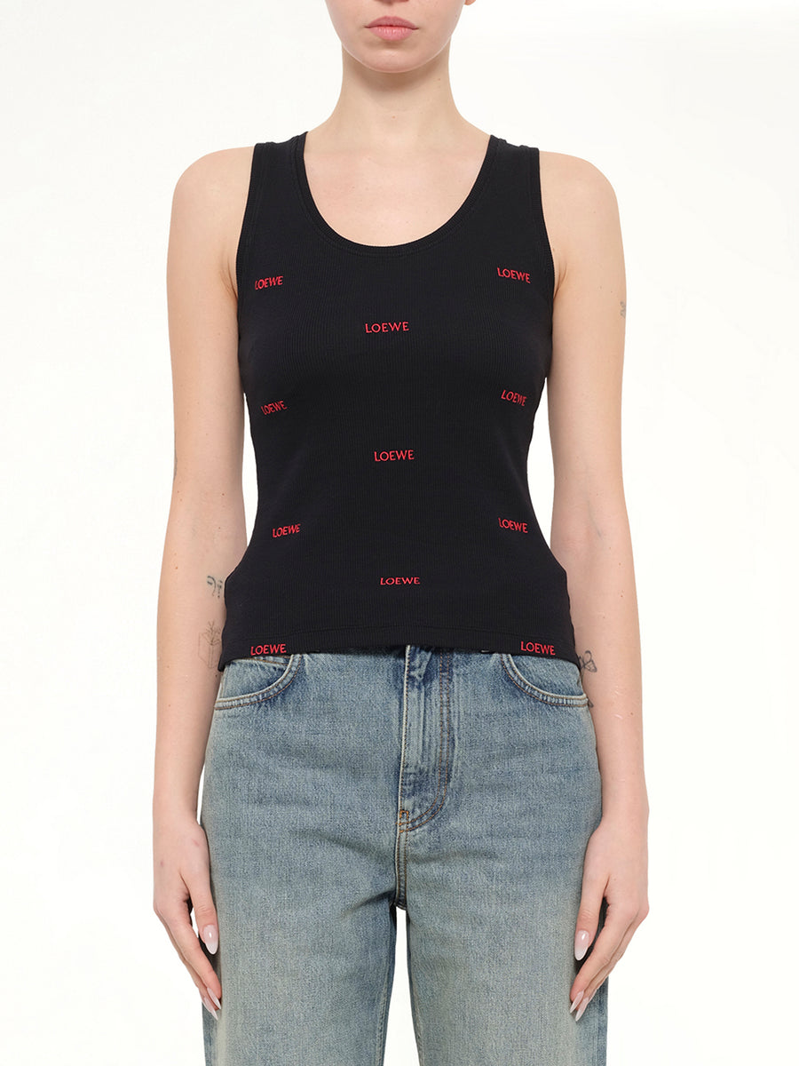 Tank Top in Black/Red