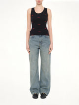 Tank Top in Black/Red