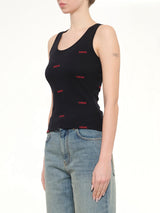 Tank Top in Black/Red