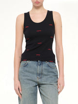 Tank Top in Black/Red