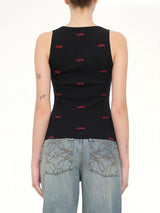 Tank Top in Black/Red