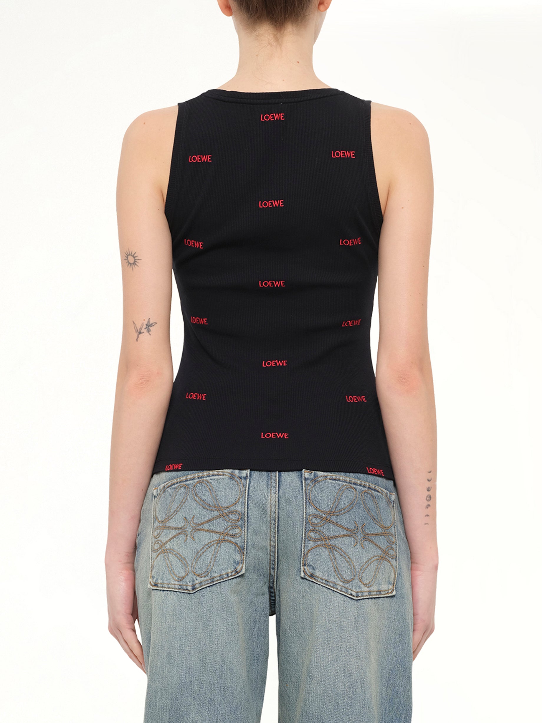 Tank Top in Black/Red