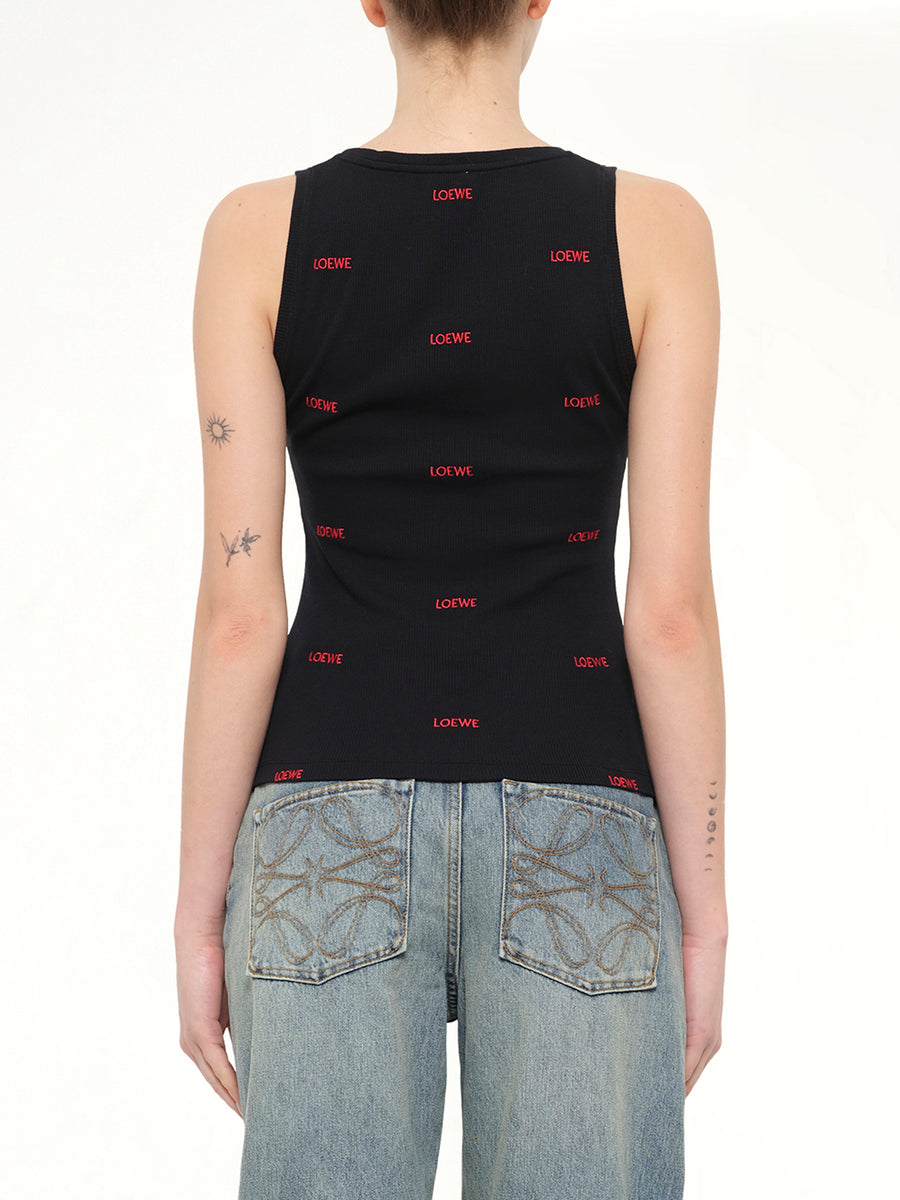 Tank Top in Black/Red