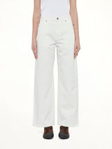 Tonal Anagram Baggy Jeans AF in White