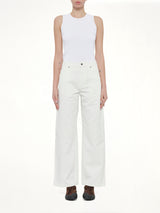 Tonal Anagram Baggy Jeans AF in White