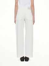 Tonal Anagram Baggy Jeans AF in White