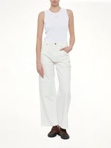Tonal Anagram Baggy Jeans AF in White