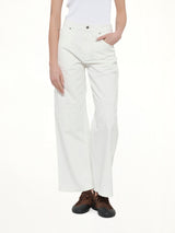 Tonal Anagram Baggy Jeans AF in White