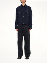 Trucker Jacket in Dark Denim Blue