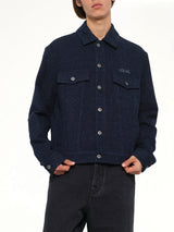 Trucker Jacket in Dark Denim Blue
