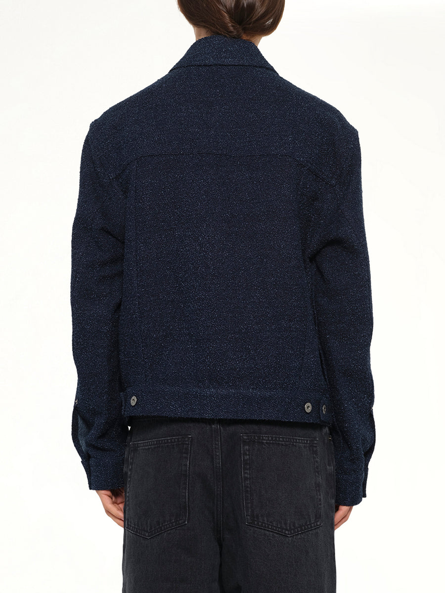 Trucker Jacket in Dark Denim Blue