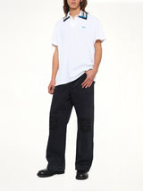 Two-Tone Polo in White