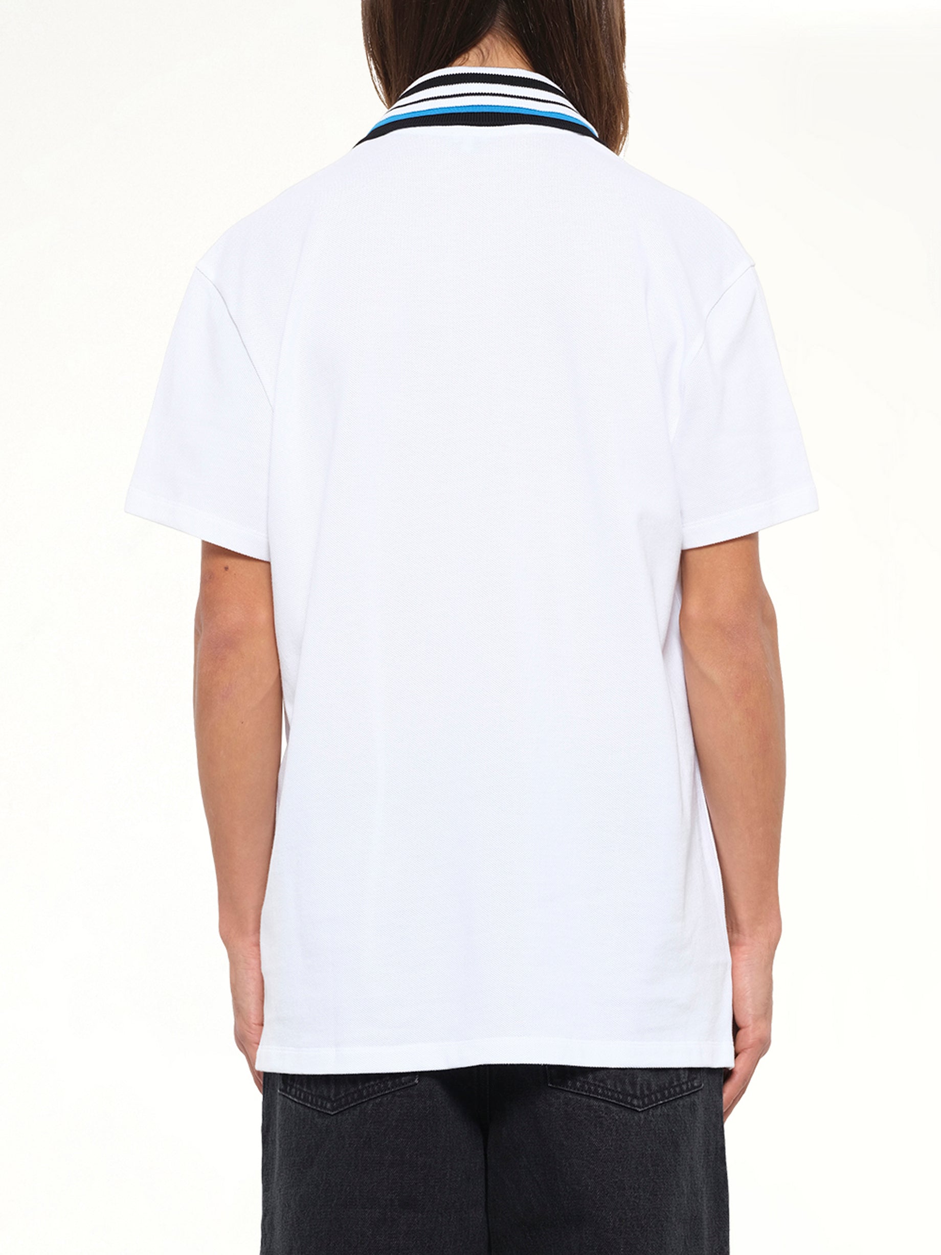 Two-Tone Polo in White