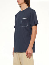 Two-Tone Regular Fit T-Shirt in Navy Blue