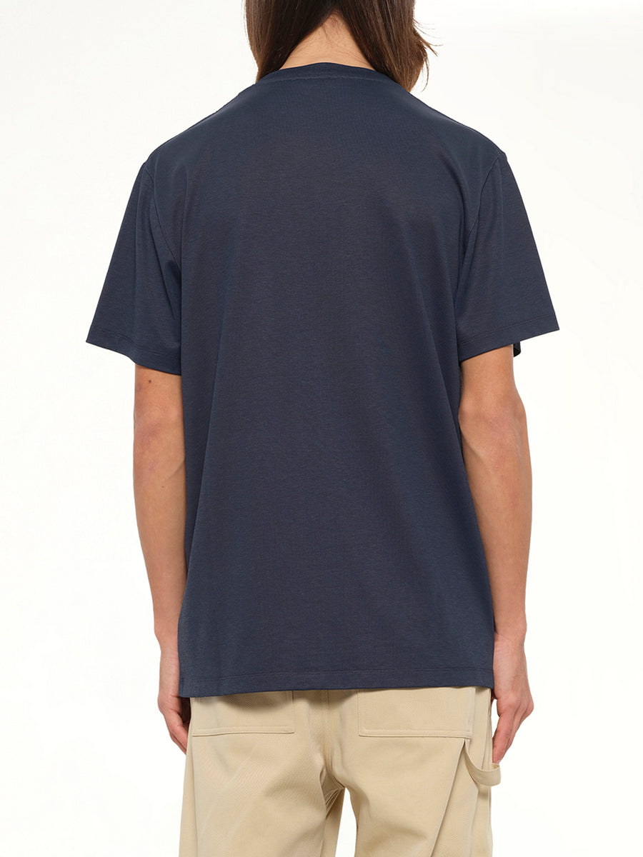 Two-Tone Regular Fit T-Shirt in Navy Blue