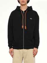 Zip-Up Hoodie in Black