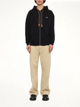 Zip-Up Hoodie in Black