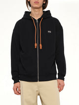 Zip-Up Hoodie in Black