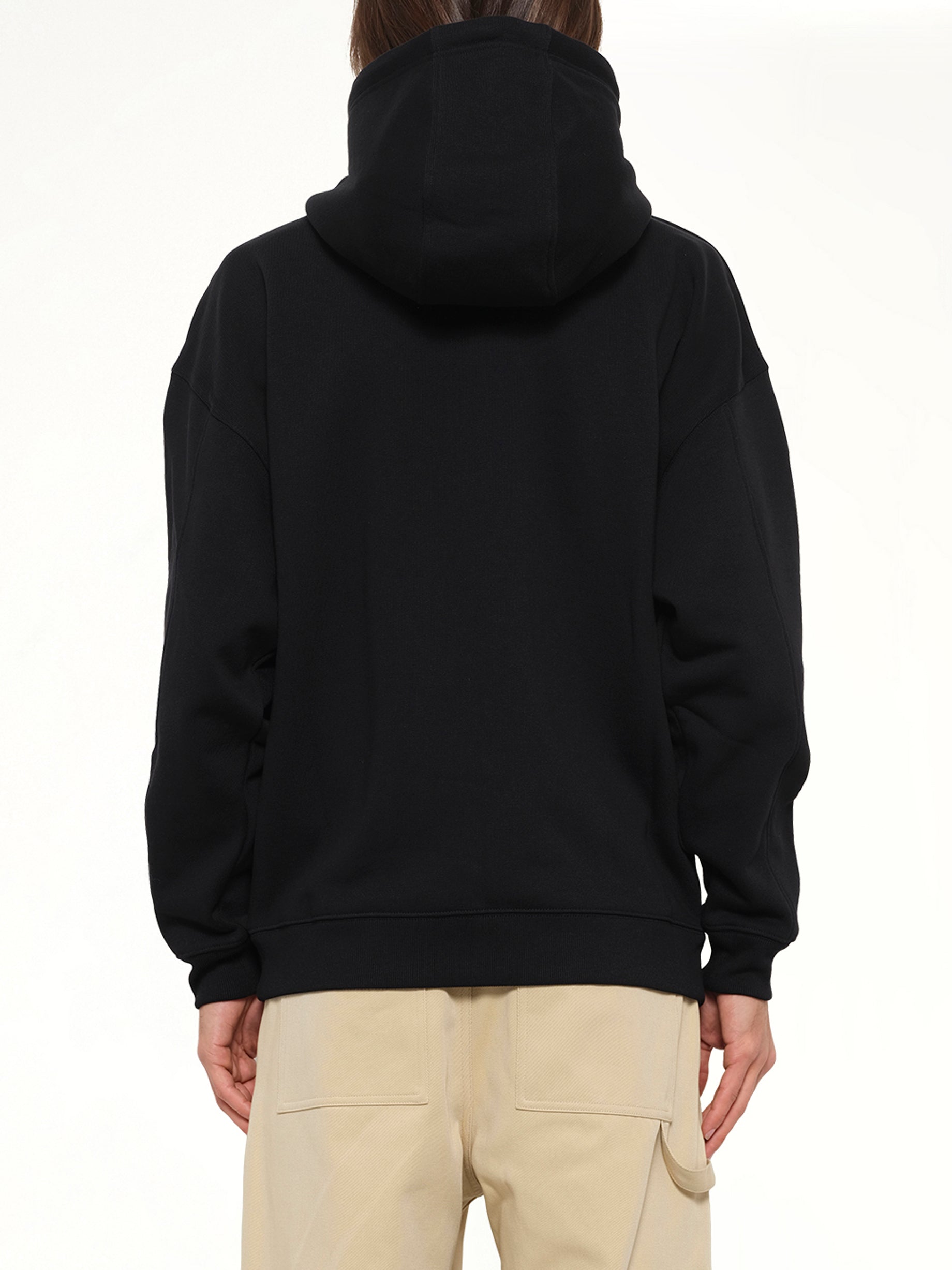 Zip-Up Hoodie in Black