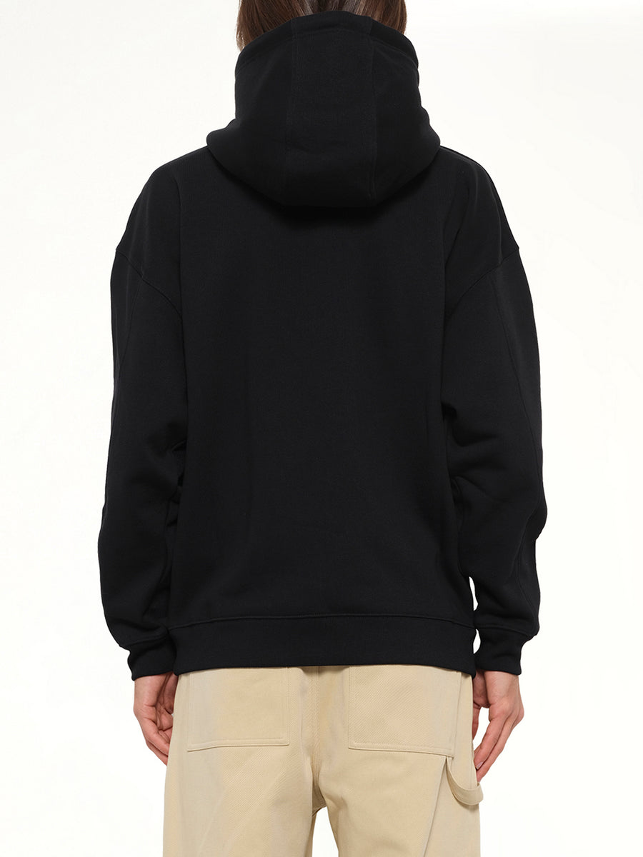 Zip-Up Hoodie in Black