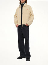 Zip-Up Jacket in Beige
