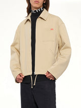 Zip-Up Jacket in Beige