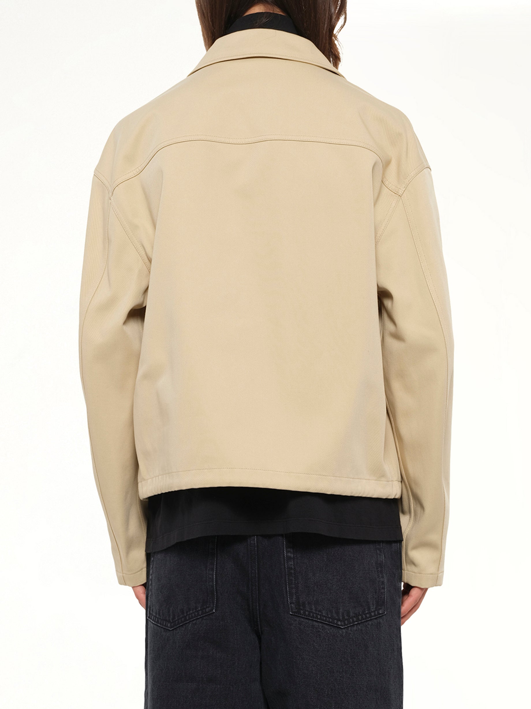 Zip-Up Jacket in Beige