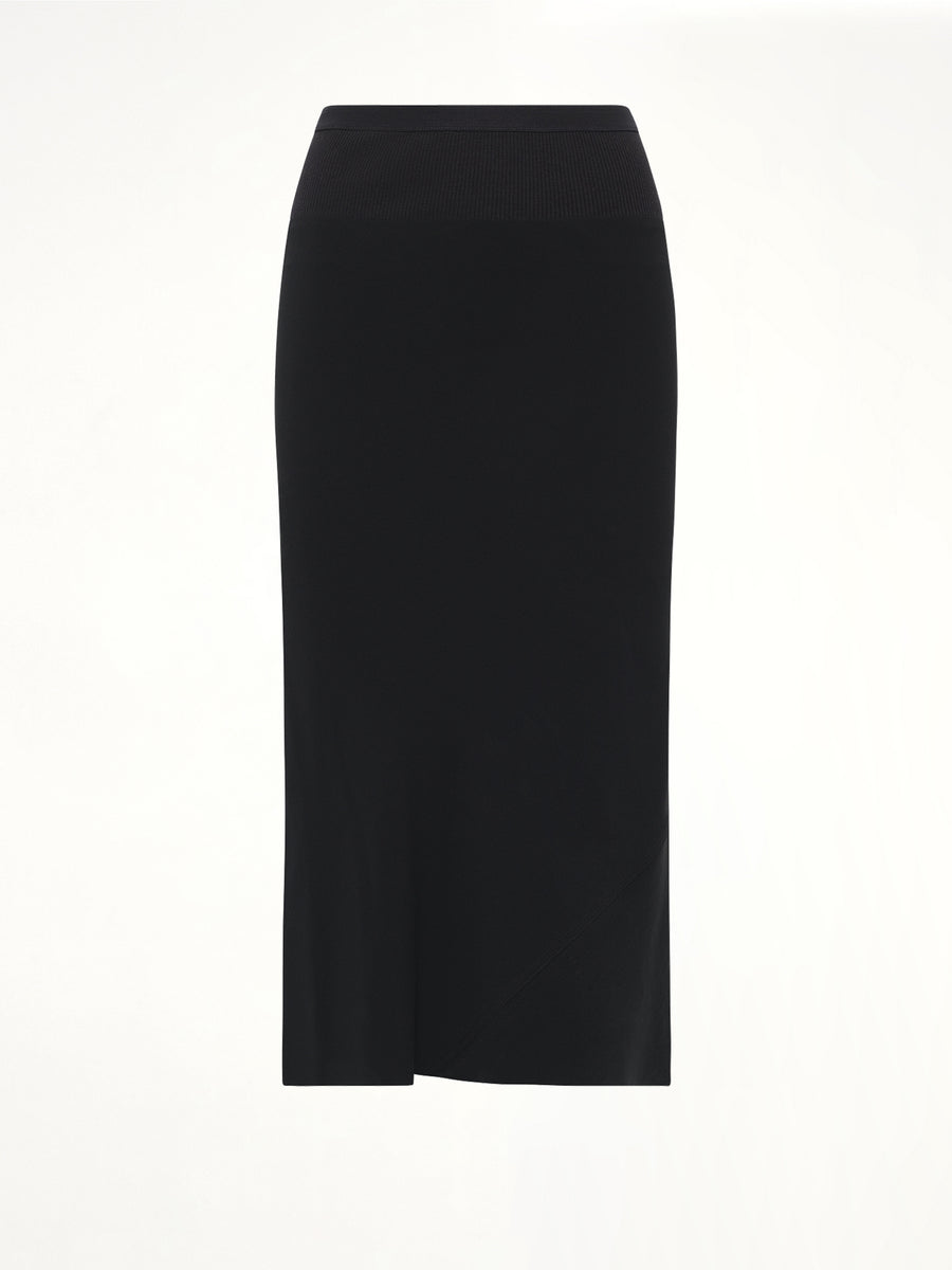 A Line Bias Skirt in Black