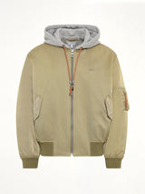 Bomber Jacket in Khaki Green