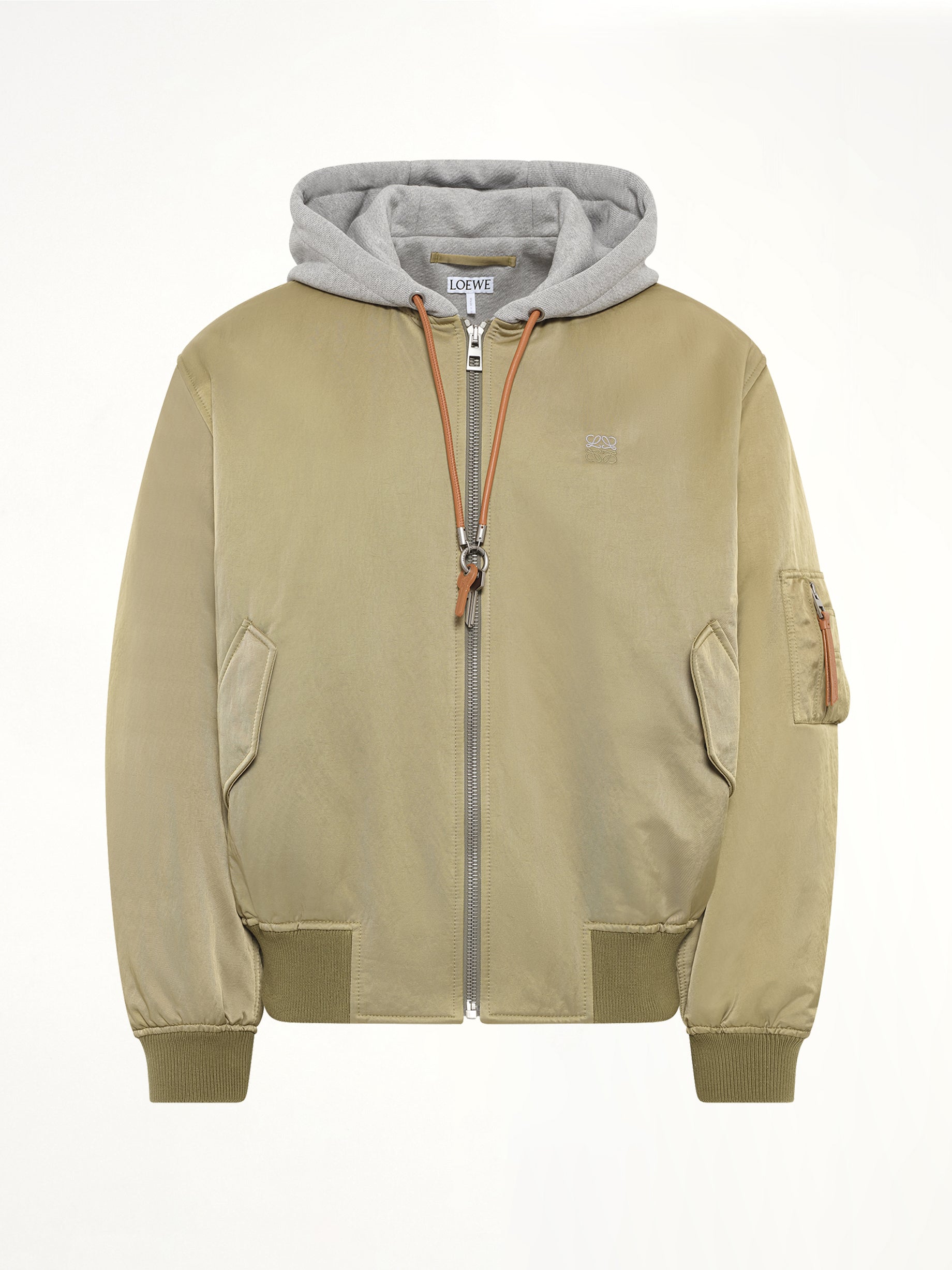 Bomber Jacket in Khaki Green