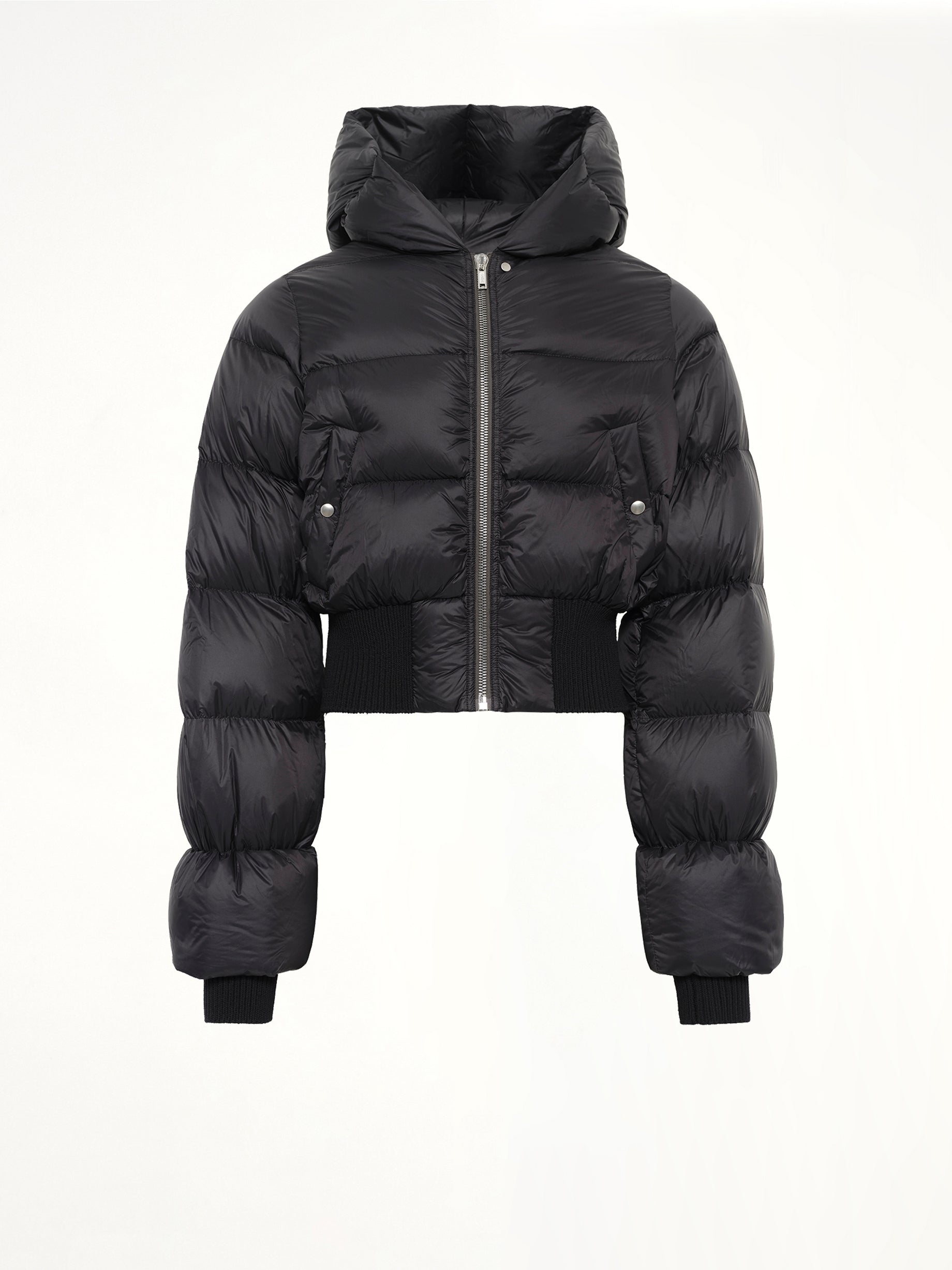 Cinched Hooded Jacket in Black