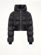 Cinched Hooded Jacket in Black