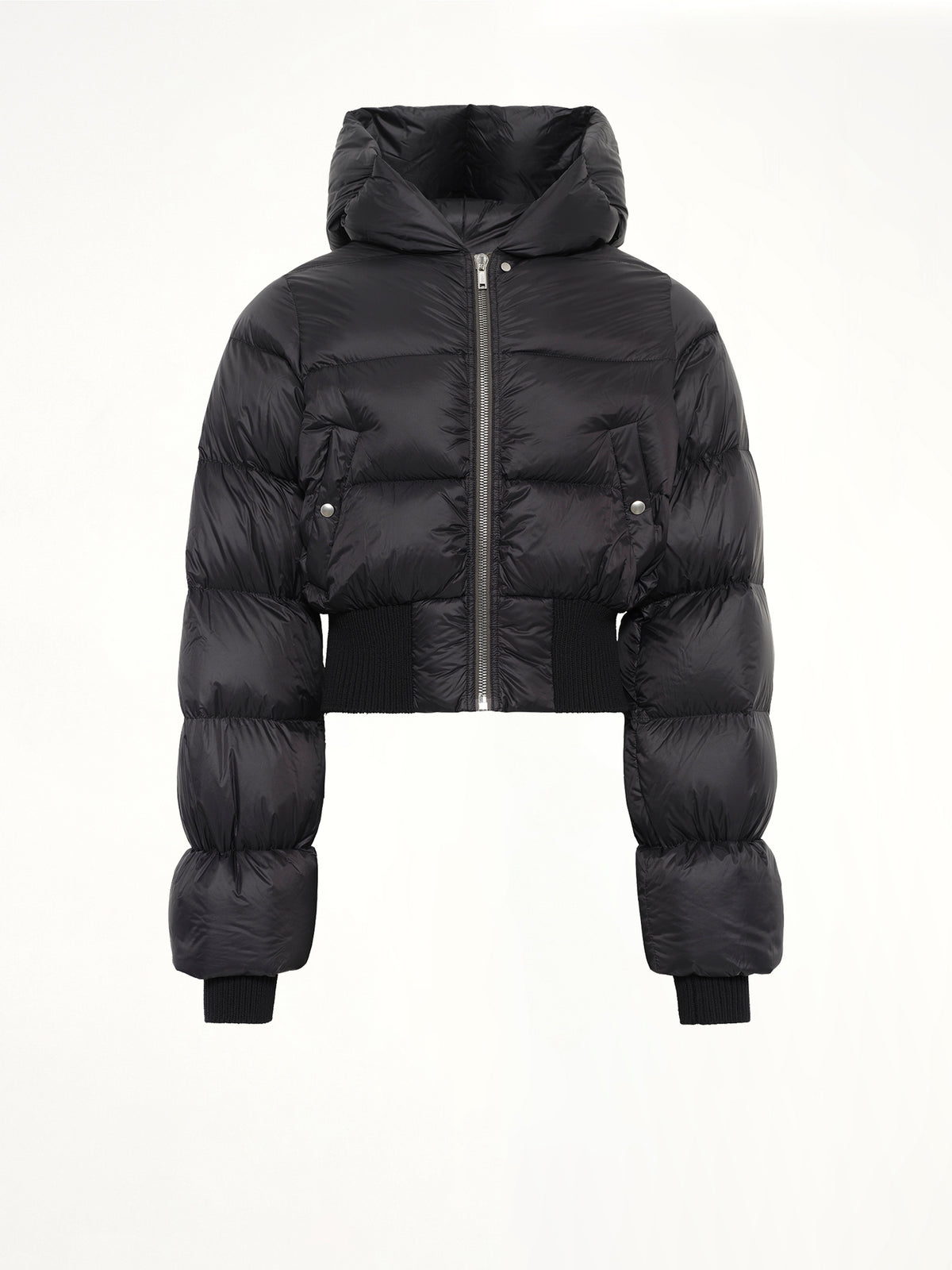 Cinched Hooded Jacket in Black
