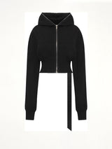 Compact Jersey Collage Gimp Hoodie in Black