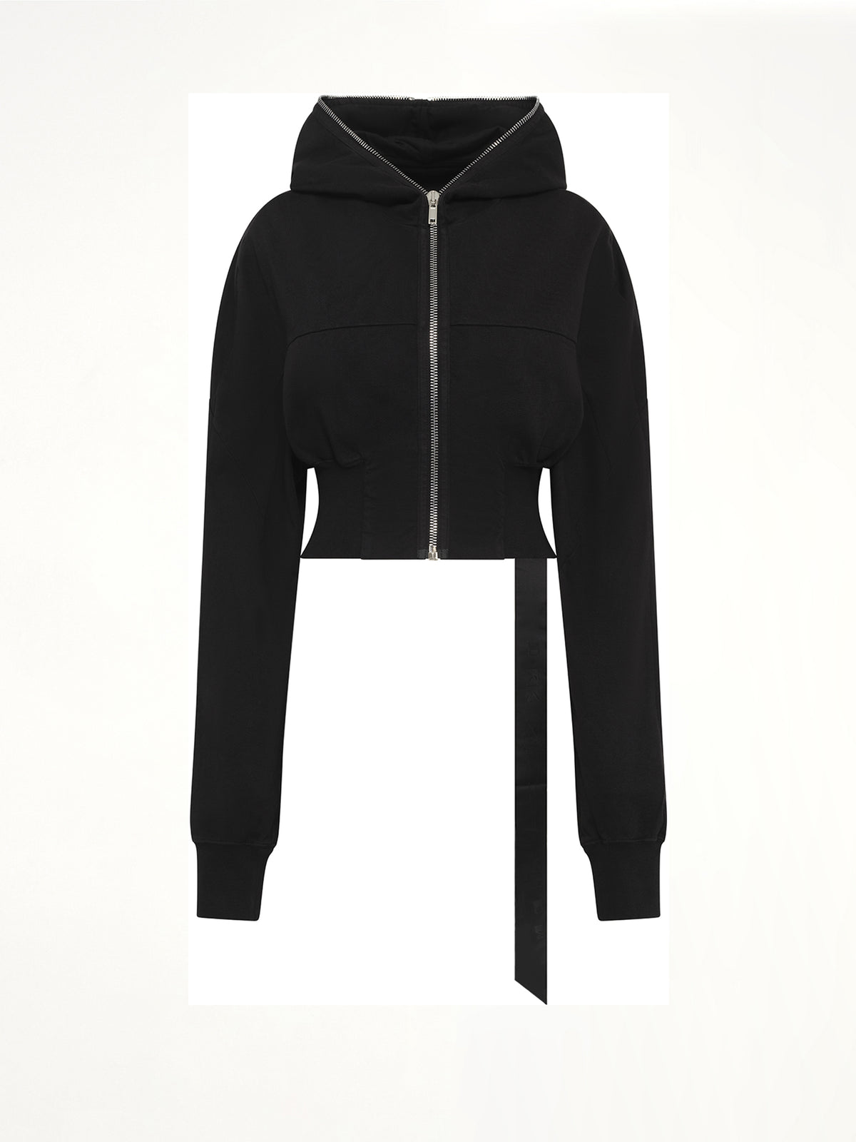 Compact Jersey Collage Gimp Hoodie in Black